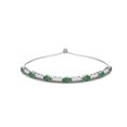 thumbnail image 1 of Mooneye Bracelet Tennis pour Femme en Argent Sterling 925 Émeraude Ajustable Cadeau de Noël, 1 of 3