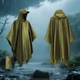 thumbnail image 2 of Duoif Ponchos de Pluie pour Adultes, Poncho de Pluie à Capuche Portable pour la Randonnée, le Camping, la Pêche Ponchos Adulte Vert, 2 of 3