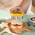 thumbnail image 1 of Oleegame 1PC Cookie Mold Cute Cake Tools Heart/Star/Flower Shape Cutters Stainless Steel Plastic Cookie Cutter Set Yellow, 1 of 9