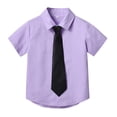 thumbnail image 1 of Chemises à Boutons pour Filles Chemises d'Uniforme Violettes pour Garçons Tenue Formelle pour Garçons Chemise d'Uniforme pour Garçons 7-8 Ans Garçons Filles Mode, 1 of 8