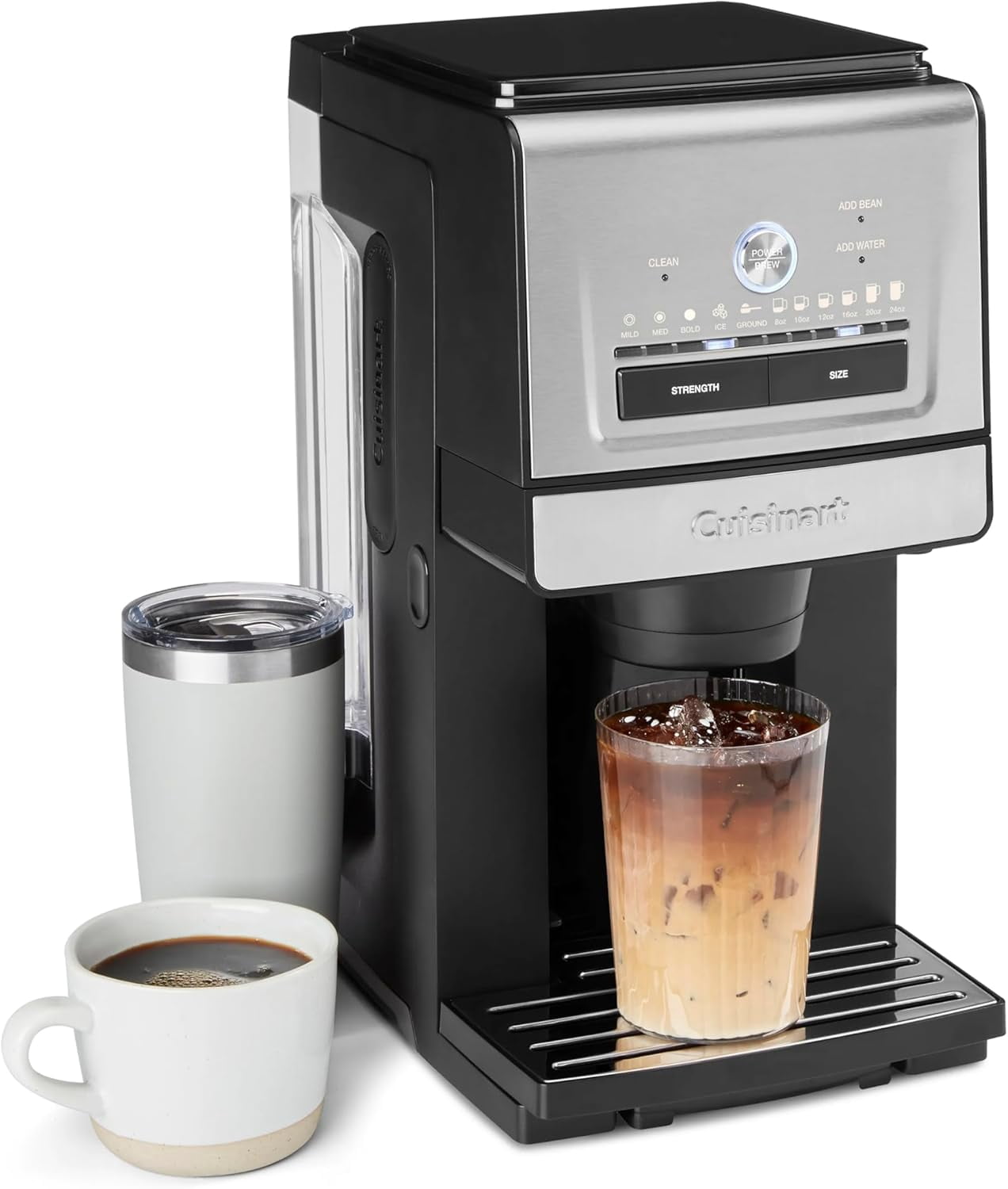 Cuisinart Coffee Maker, Custom Grind and Brew Single Cup Coffee Maker, 6 Cup Sizes, Built-in Stainless Steel Burr Mill
