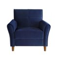 thumbnail image 4 of Topline Home Furnishings Modern Blue Velvet Accent Chair, 4 of 5