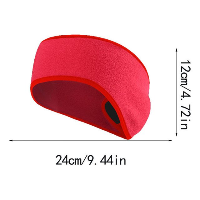 Bandeau de Course en Polaire Queue de Cheval Chauffe-Oreilles Élasticité Anti-Poussière Bandeaux Simples pour Course et Accessoires de Moto pour Sports Extérieurs Rouge