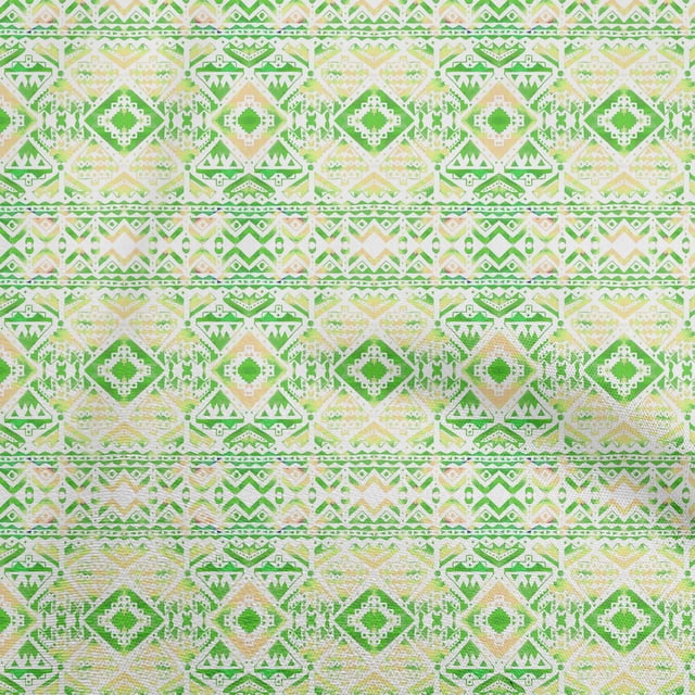 oneOone Viscose Chiffon Light Green Fabric Tribal Dress Material Fabric Print Fabric By The Yard 42 Inch Wide