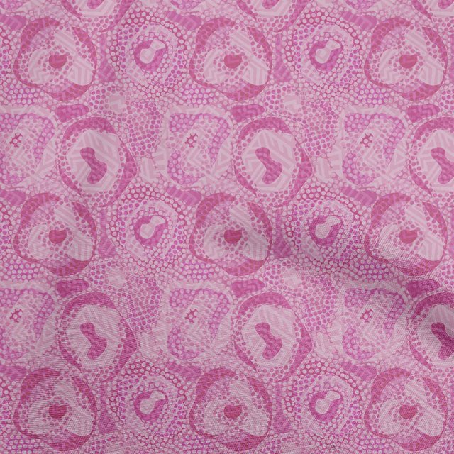 oneOone Cotton Cambric Pink Fabric Abstracts Craft Projects Decor Fabric Printed By The Yard 42 Inch Wide