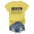 thumbnail image 2 of LUOGENLI T-shirts pour Femmes Mode Décontractée Haut Manches Courtes Col Rond 1 4TG T-shirts Graphiques T-shirts Amusants de la Saint-Valentin T-shirts Graphiques Pâques Jaune TG, 2 of 3