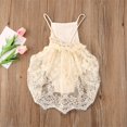 thumbnail image 4 of Nouveau-né Bébé Filles Barboteuse en Dentelle Fleur Robe Combinaison Justaucorps une-Pièce Vêtements, 4 of 5