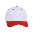 thumbnail image 2 of Two-Tone  Adjustable Baseball Cap, White/Red, 2 of 2
