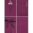 thumbnail image 4 of Adar Addition Go-Everyday Scrub Set for Men - Stylish Scrub Top & Cargo Scrub Pants - A9800 - Wine - XXS, 4 of 7