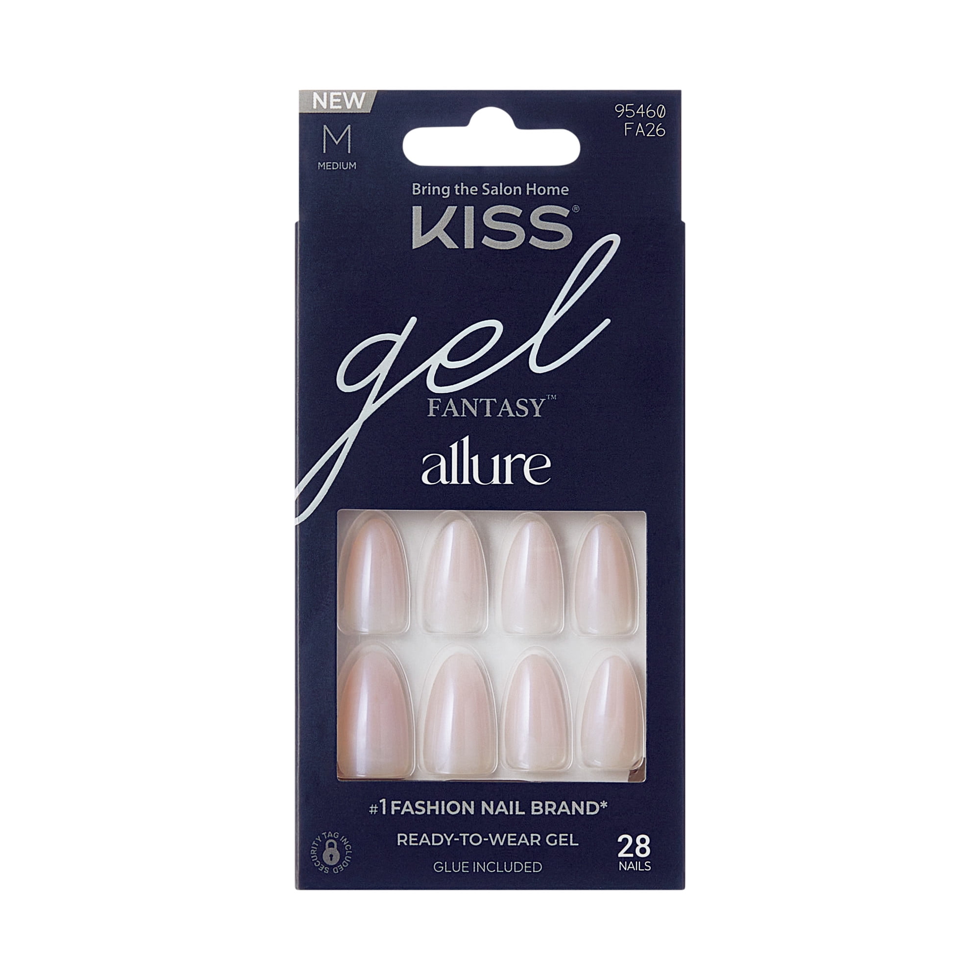 KISS Gel Fantasy Allure - Espace, Rose, Amande, Moyen