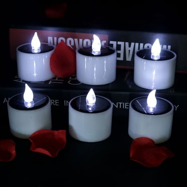 Special Offer! Solar Powered Tea Candles: Lifelike Bright Flickering Holiday Gift Flameless Candles LED Tea Lights For Season And Holiday Party Decoration