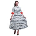 thumbnail image 1 of Bimba Robe-Chemise Mi-Mollet pour Femmes à Manches Retroussables à Boutons Imprimée Shibori - Petit, 1 of 5