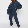 thumbnail image 2 of RKSTN Ensembles 2 Pcs pour Femmes Mode d'Automne Couleur Unie Chandail à Enfiler Poches Survêtements Col Rond Hauts de Sport et Ensembles de Pantalons Longs Ajustés, 2 of 8