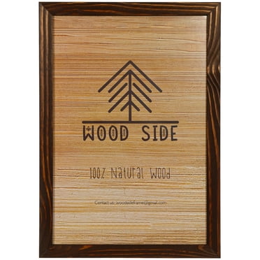 Cadre Photo Affiche Rustique en Bois 24x36 Po / 61x91 cm - Bois Massif Naturel Éco Vieilli pour Montage Mural Cadre Photo - Wengé Brun