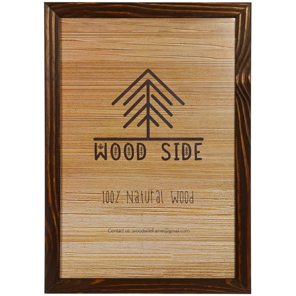 Rustic Wooden Poster Picture Frame 24x36 in | 61x91 cm - Natural Solid Eco Distressed Wood for Wall Mounting Photo Frame - Brown Wenge