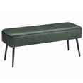 thumbnail image 1 of VASAGLE EKHO Collection - Bench for Entryway Bedroom, Synthetic Leather with Stitching, Ottoman Bench with Steel Legs, Living Dining Room, Mid-Century Modern, Loads 660 lb, 1 of 6