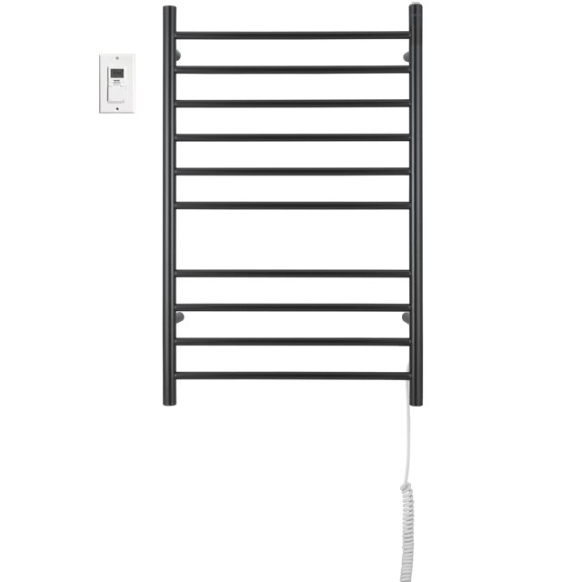 Ancona Novara Dual Chauffe-Serviettes Mural 10-Bar, Noir Mat
