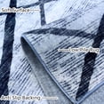 thumbnail image 3 of JV Home Tapis à Rayures Gris 2'x3'3 Pouces Tapis Lavable Antidérapant, 3 of 6