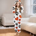 thumbnail image 2 of Pyjama pour Filles, Combinaison de Nuit Chaude d'Hiver à Manches Longues avec Capuchon, Combinaison Pyjama pour Filles, 2 of 6