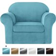 thumbnail image 1 of Housse de Canapé Extensible en Velours 4 Pcs 2024, Housse de Protection Séparée pour Coussins (Canapé Sable), 1 of 6