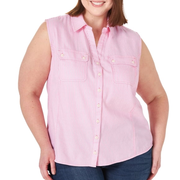 Lee Riders Women's Plus Sleeveless Woven Shirt