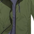 thumbnail image 4 of Dvkptbk Men Outdoor Hiking Jacket Water Windproof Jacket Solid Color Jacket Raincoat Lightweight Jacket Plus Size Coat Hooded Sports Jacket, 4 of 4