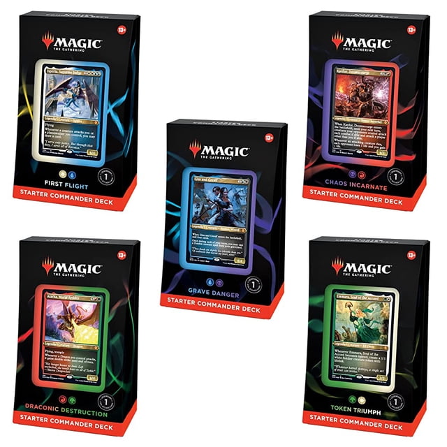 Magic: The Gathering Starter Commander Deck Bundle â Includes All 5 Decks