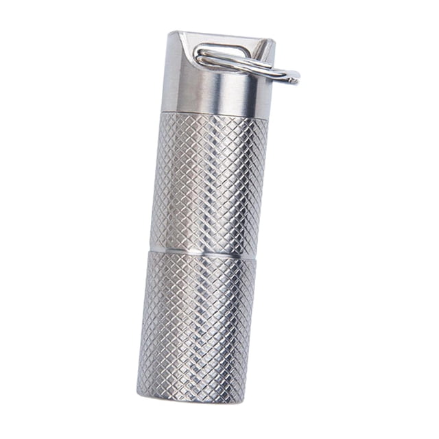 jinwen Portable Waterproof Box Bottle Case Titanium Seal Bottle for Outdoor Tool 2layer 1.91inch High