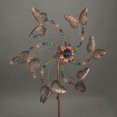 thumbnail image 2 of Antique Copper Finish Beaded Pinwheel Wind Spinner Garden Stake - 25-Inch Diameter - Whimsical Outdoor Decor - Simple Assembly - Enchanting Butterfly Elegance, 2 of 3