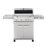 Monument Grills Mesa M415BZ 4-Burner Stainless Steel Propane Gas BBQ Grill with Clear View Lid