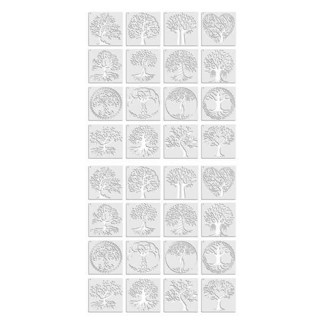 maskred 16pcs Unleash Creativity Wide Range Of Reusable Stencils Endless Possibilities 16pcs 2Set