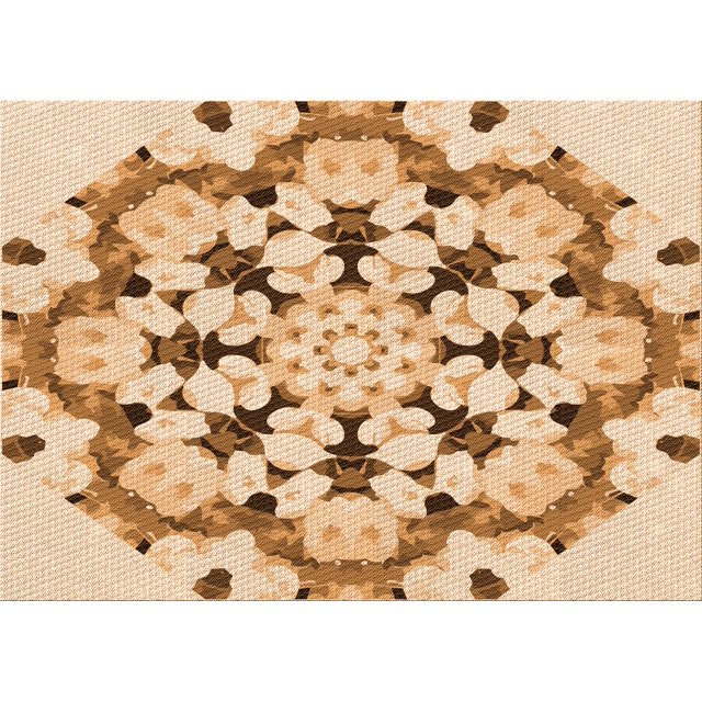 Ahgly Tapis Rectangulaire Lavable en Machine Intérieur Transitionnel Orange Pastel, 8 Pieds x 12 Pieds