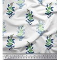 thumbnail image 1 of Soimoi Tissu Poly Georgette Feuilles & Floral Imprimés de Tissu au Mètre 42 Pouces de Large, 1 of 4