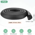 thumbnail image 3 of Uxcell 2 Pack Corner Guards Edge Protectors 6.5 Ft L-Shape for Furniture BLack, 3 of 6