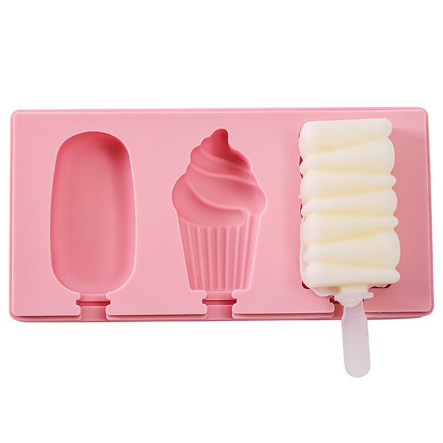 Coofit Kitchen Popsicle Mold Silicone DIY Ice Pop Maker Ice Cream Mold with Lid & Stick