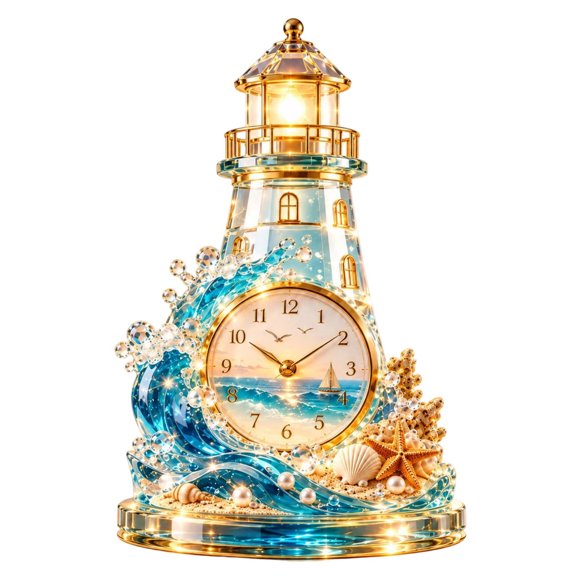 CLOUJI Sailboat Desk Clock Sailboat Shaped Design Living Room Bookshelf Nautical Clock for Tabletop Decor Home Office Gift