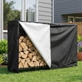 thumbnail image 2 of Support à Bois d'Extérieur Robuste - Grand Porte-Bûches en Acier Ajustable - Organisateur de Rangement Résistant aux Intempéries - pour Foyer, Patio et Cour Arrière - Support à Bois de 8 Pi + Housse Imperméable, 2 of 8