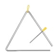 thumbnail image 2 of Musical Steel Triangle Percussion Instrument with Striker and Mallet Holder Gift for Kids to Learn and Enjoy Fun, 2 of 7