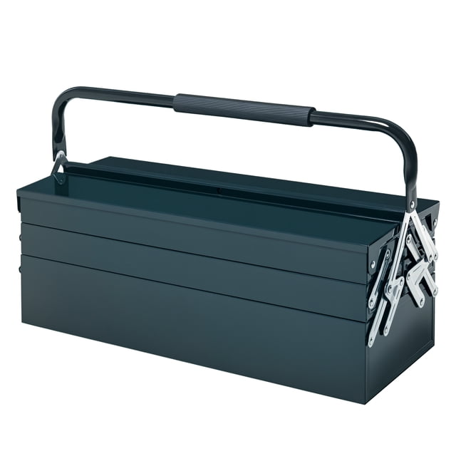 DURHAND Metal Tool Box Portable Steel Tool Chest Cabinet with Handle