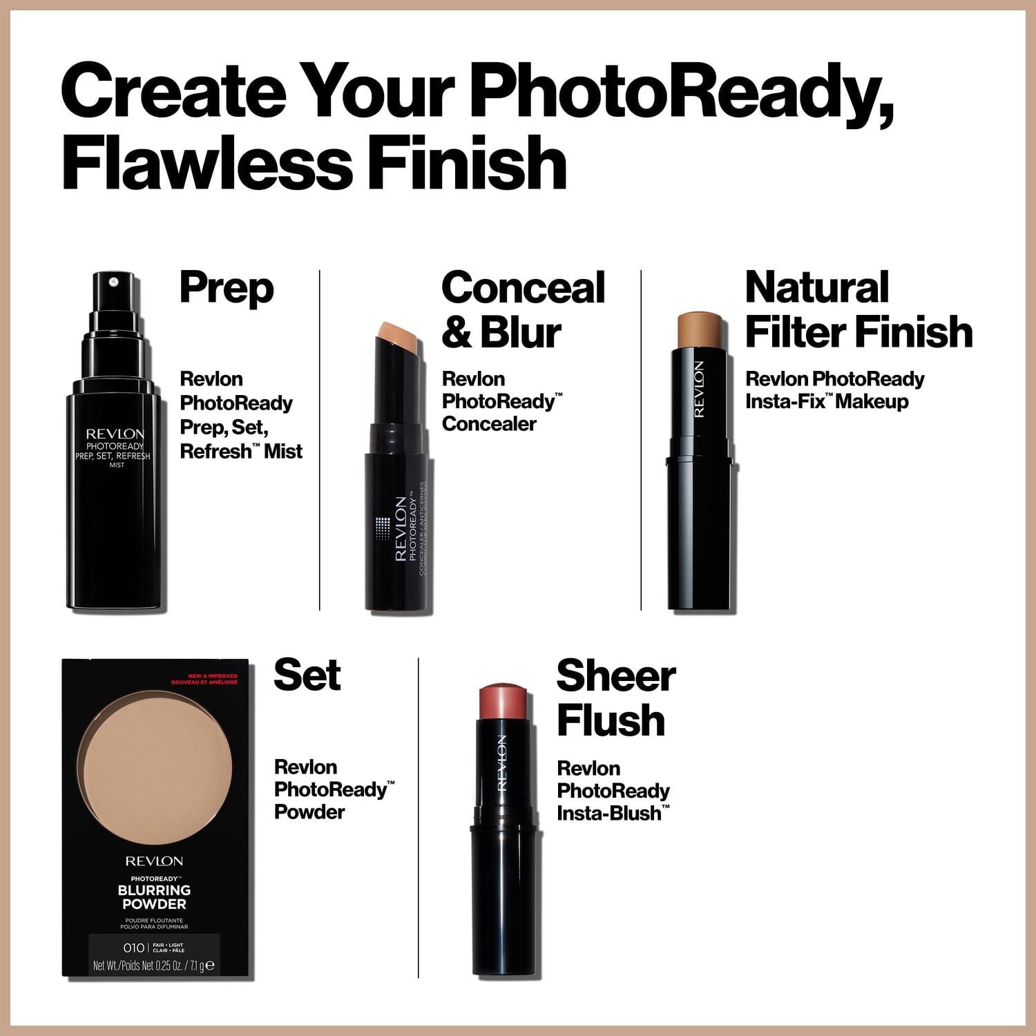 Revlon PhotoReady Poudre Fixatrice Floutante, Tenue Longue Durée, Couvrance Totale