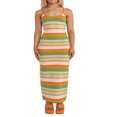 thumbnail image 1 of MesaSe Femmes Sans Manches Tricoté Longue Robe Cravate Teinture Spaghetti Sangle Backless Fronde Maxi Robes, 1 of 6