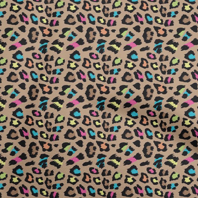 oneOone Velvet Brown Fabric Animal Skin Sewing Craft Projects Fabric Prints By Yard 58 Inch Wide-68