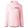 thumbnail image 3 of XZNGL Hauts pour Femmes Manches 3/4 Femmes Couleur Unie Fermetures Éclair Col Roulé Chandail Molletonné Chandail Hauts Blouse Chaude Hauts d'Hiver pour Femmes Manches 3/4 Hauts d'Hiver pour Femmes, 3 of 6