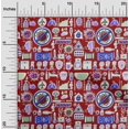 thumbnail image 2 of oneOone Tissu Popeline de Coton Sergé Bordeaux Matériel de Robe Médical Tissu Imprimé au Mètre 56 Pouces de Large, 2 of 4