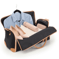 thumbnail image 4 of Jetstream 21" Garment Travel Duffel Bag, Convertible Weekender Bag with Suit Compartment, Black/Tan, 4 of 10
