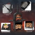 thumbnail image 3 of Costway Four à Pizza d'Extérieur, Four à Pizza au Feu de Bois avec Housse de Protection, Pierre à Pizza de 12 Pouces, 3 of 10