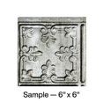 thumbnail image 1 of FASÄDE Traditional Style/Pattern 10 Decorative Vinyl Backsplash Panel in Crosshatch Silver (6X6 Inch Sample), 1 of 4