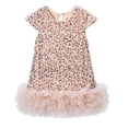 thumbnail image 1 of oqasdz Robe Fille Robe de Fête en Maille pour Filles Robe Tutu Élégante avec Appliqué à Paillettes Célébrations, 1 of 3