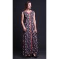 thumbnail image 3 of Bimba Robe Longue Décontractée d'Été Sans Manches à Fente avant Imprimée à Fleurs pour Femmes - Xxx-Grand, 3 of 5