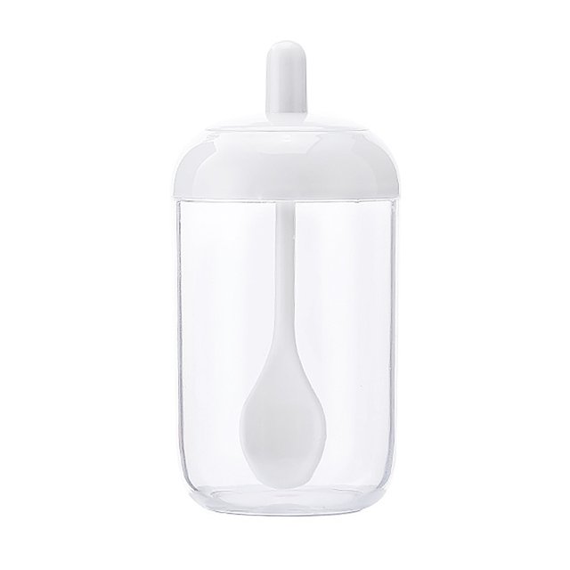 Agiferg Kitchen Supplies Seasoning Bottle Salt Storage Box Spice Jar With Spoon